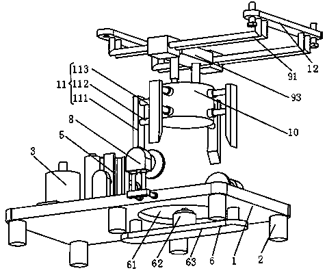 Crop straw self-turnover film winding device