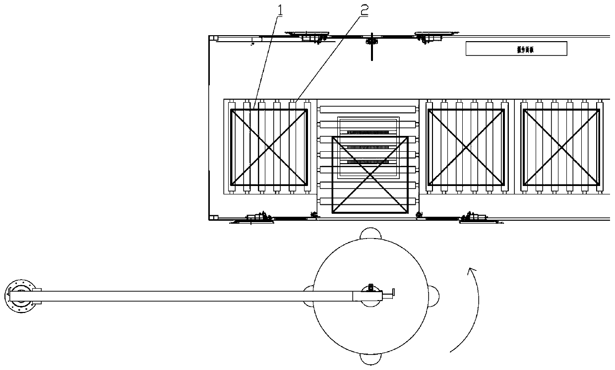 Hoisting type high-speed rail logistics platform loading and unloading system