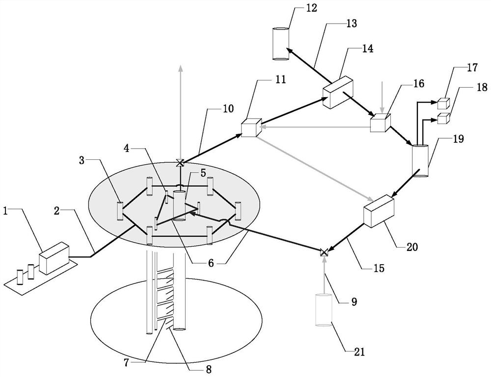 Underground electric heating direct oil extraction and waste heat utilization system for oil-rich coal