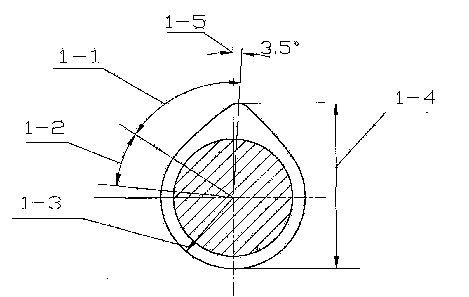 Cam with symmetrical profile lines