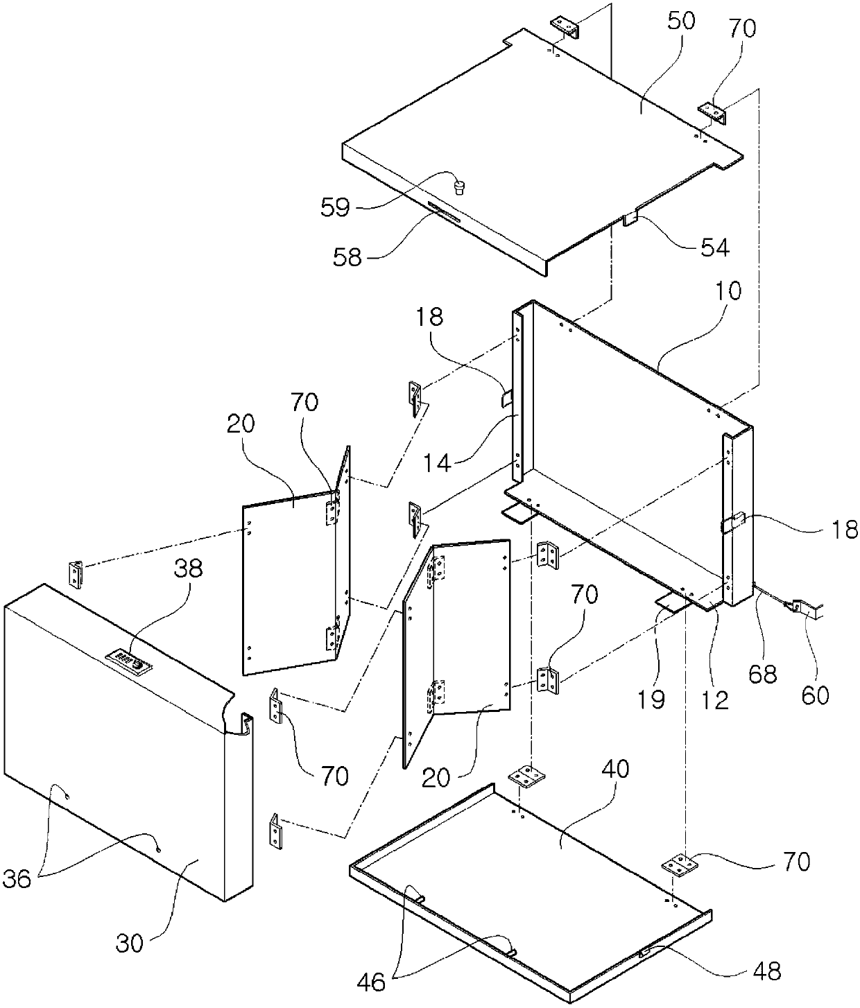 Foldable unmanned home-delivered article storage box