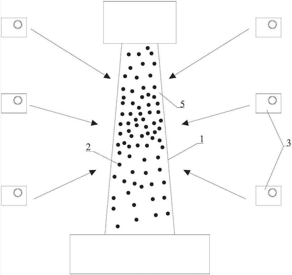 Bridge pier deformation testing device and testing method based on image-digital interaction technology