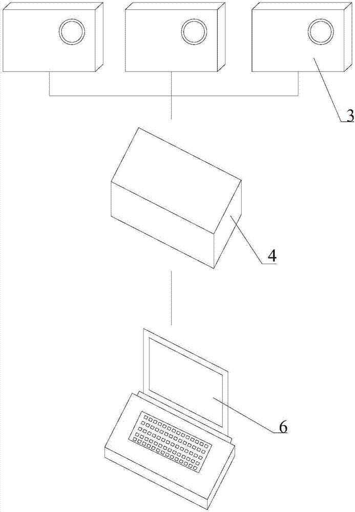 Bridge pier deformation testing device and testing method based on image-digital interaction technology