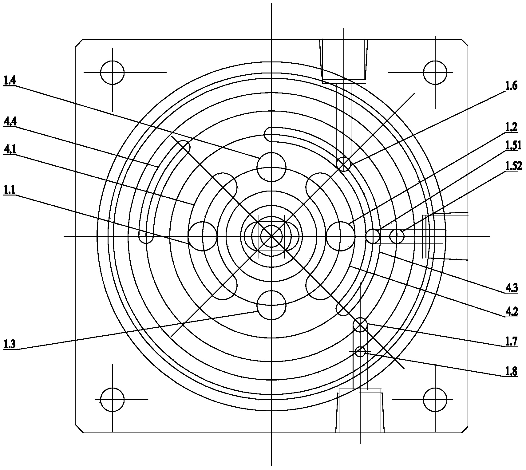 Four-position seven-way reversing valve