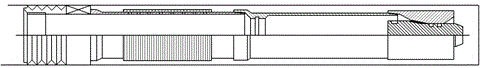 Gravel pack sand prevention pipe column installed when wellhole is flushed, for horizontal well