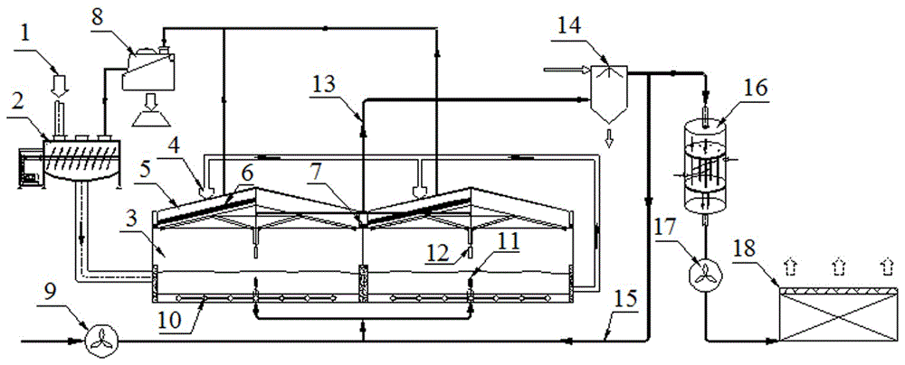 Method for vertical solar intensified deep biological drying of sludge