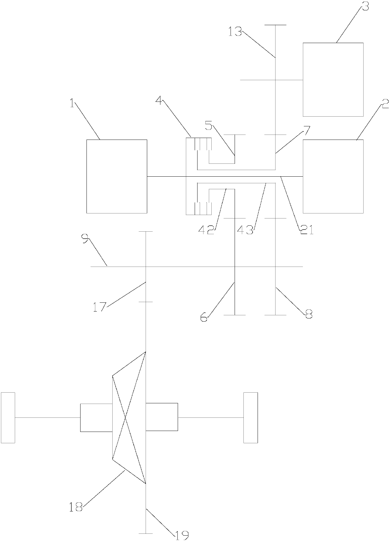 Hybrid drive system and vehicle