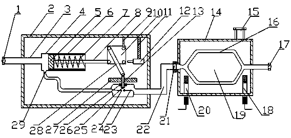 High-pressure-impact-prevention and antifreezing device of transmitter diaphragm