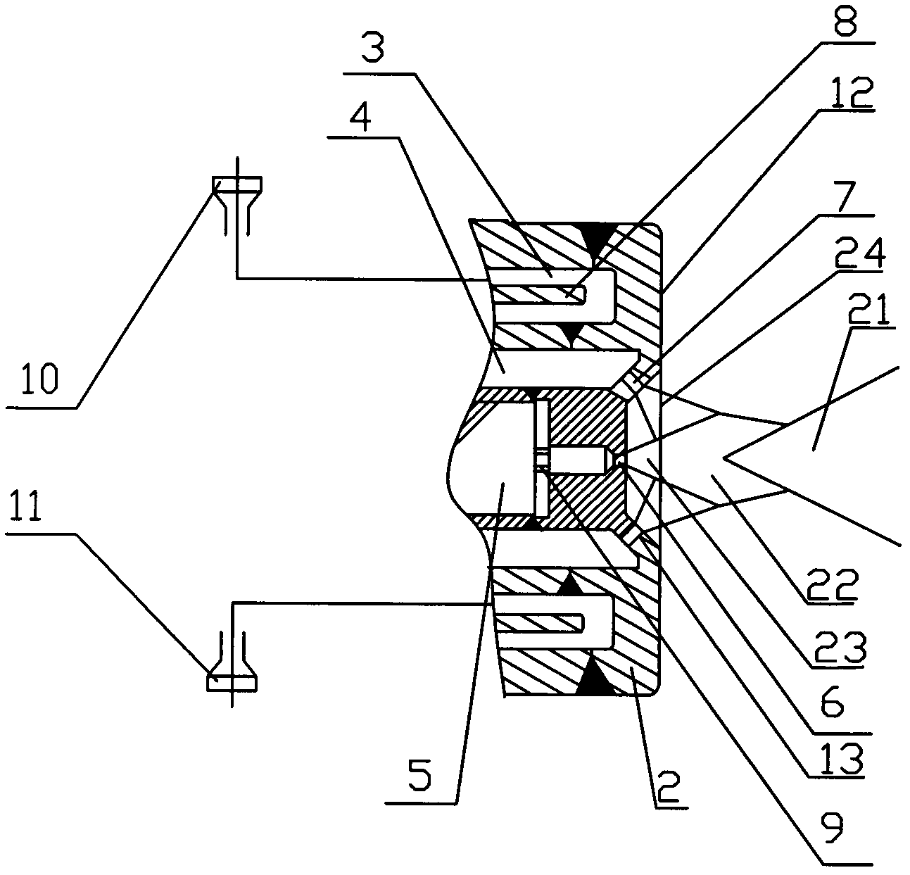 Non-premix type start-up burner