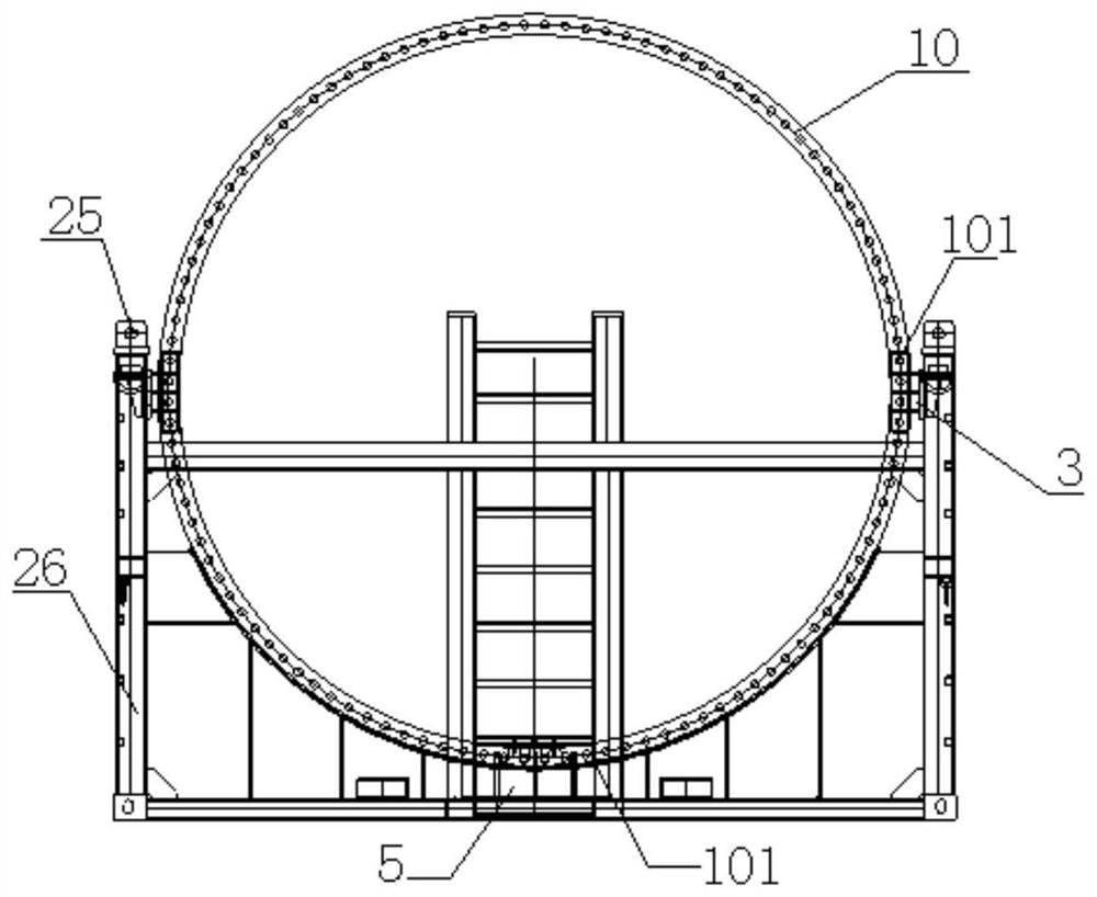 Wind power blade support