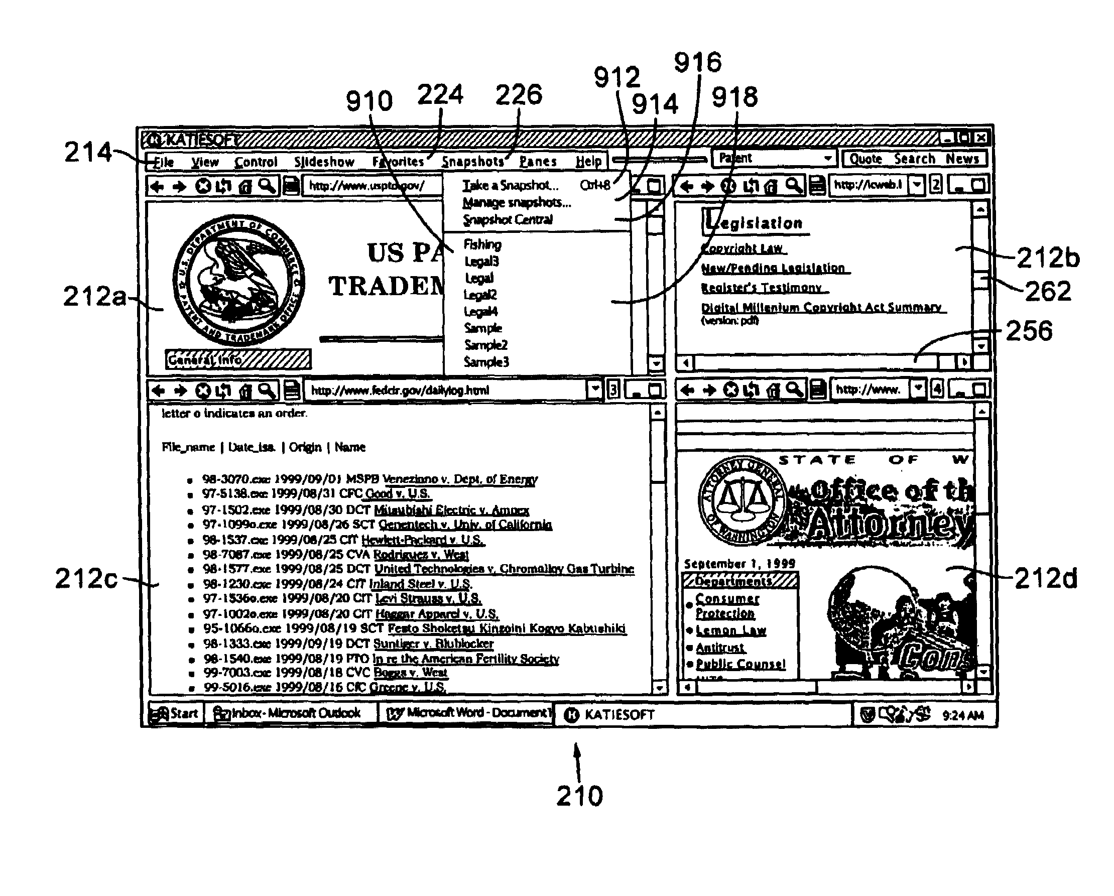 System and method for saving user-specified views of internet web page displays