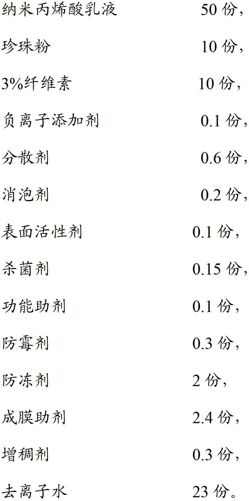 Anionic ecological multicolour paint and preparation method thereof