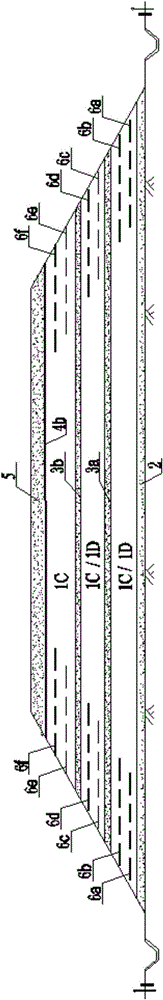 Design method and structure for preventing settlement-deformation damage of soft-rock subgrade of road