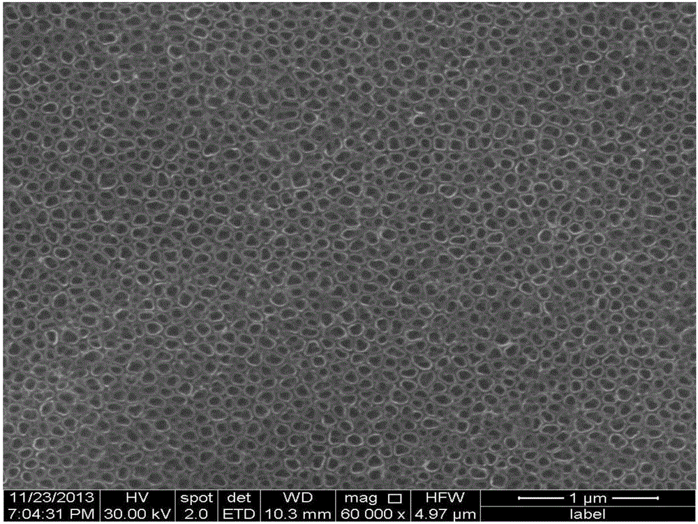 Preparing method of implant nanotube array with implant material surface subject to secondary anode and broaching treatment and surface hydrophilicity