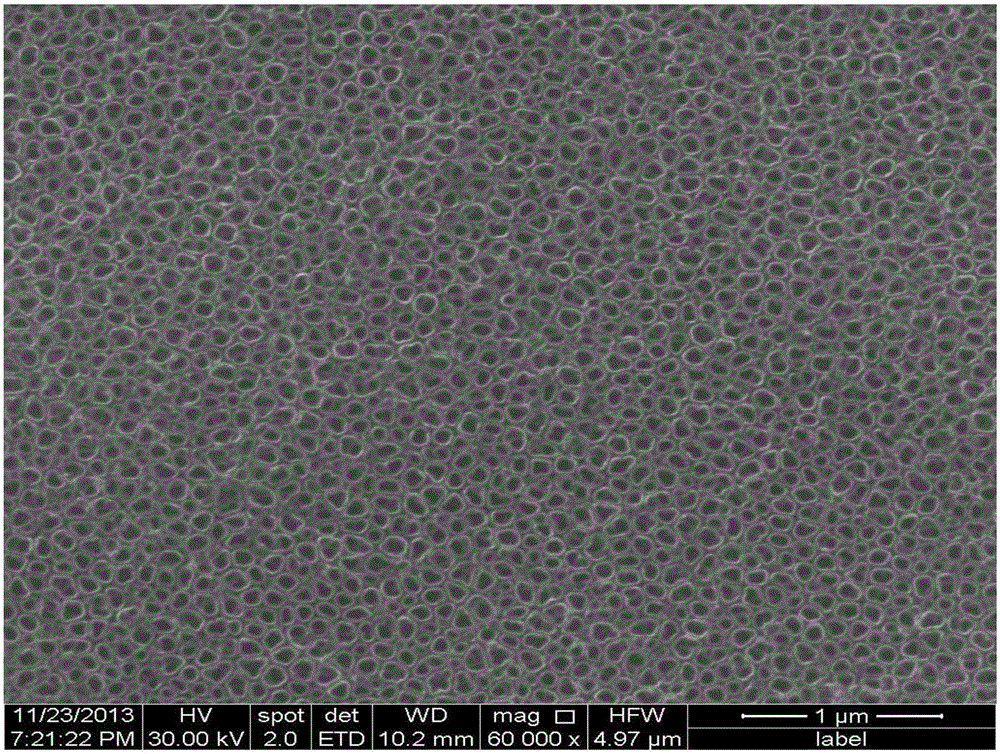 Preparing method of implant nanotube array with implant material surface subject to secondary anode and broaching treatment and surface hydrophilicity