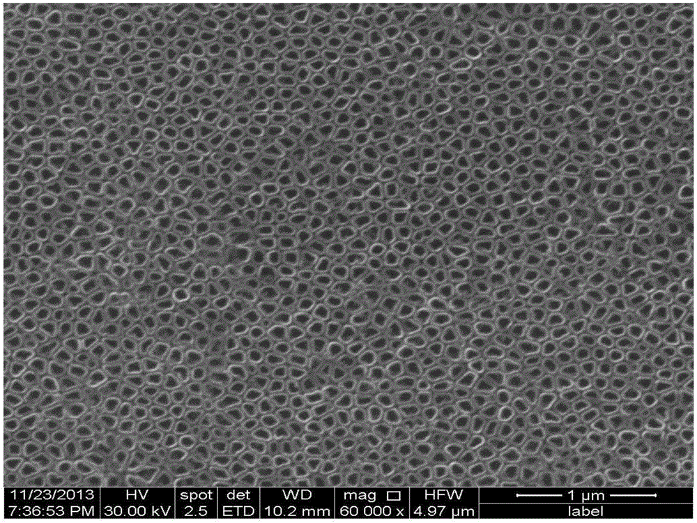 Preparing method of implant nanotube array with implant material surface subject to secondary anode and broaching treatment and surface hydrophilicity