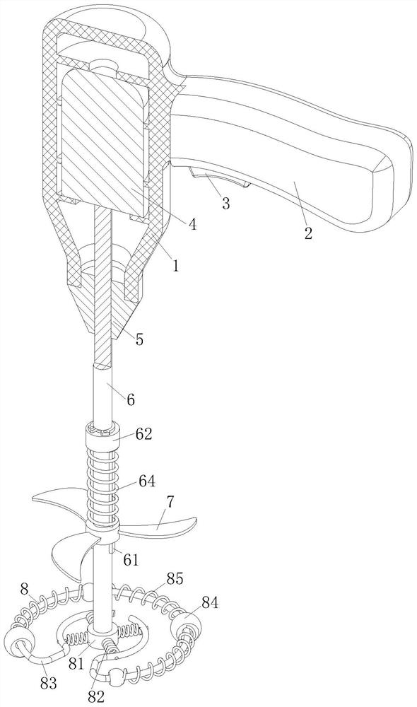 Handheld liquid stirrer based on impact stirring