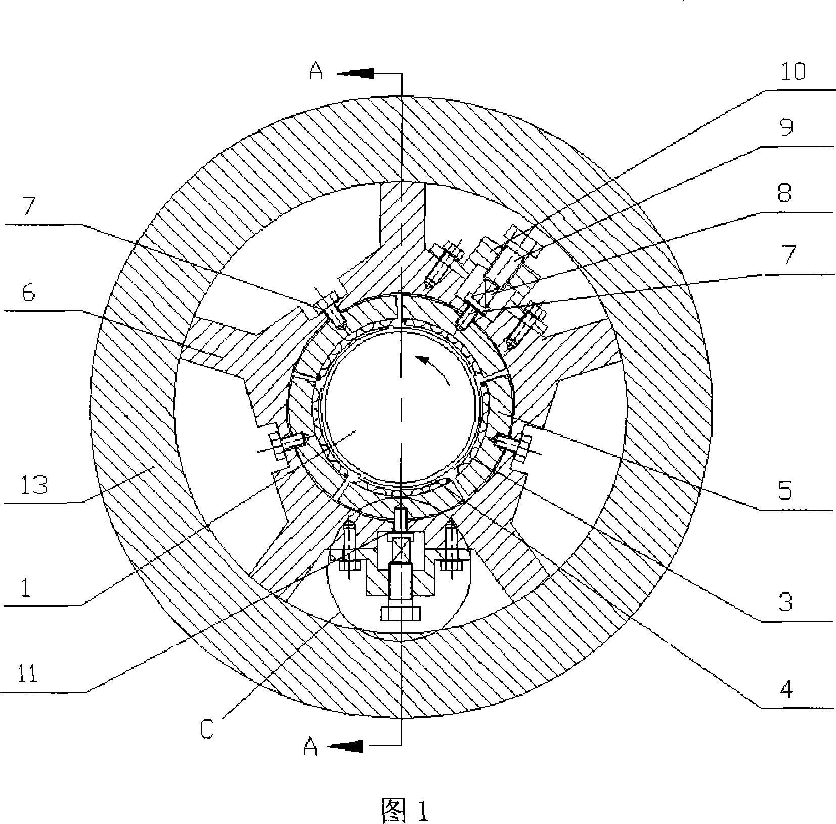 Dynamical pressure gas elasticity foil tablet bearing with stability self-adaptive control function