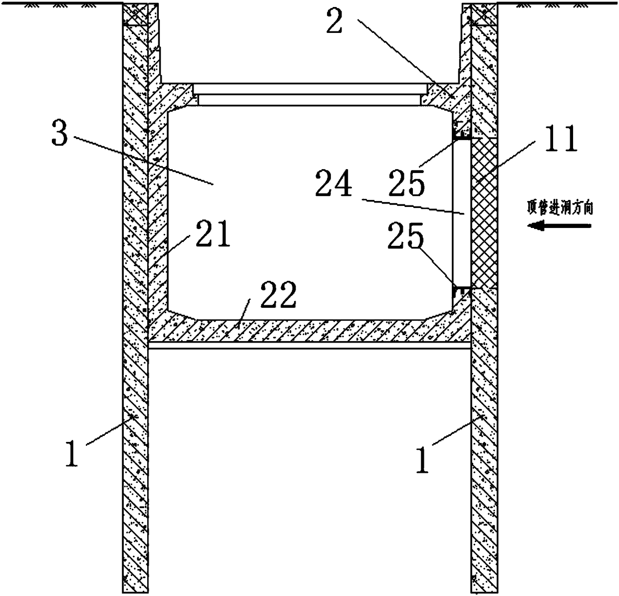 Construction method of pipe jacking tooling in foam soil without foundation reinforcement outside the pit