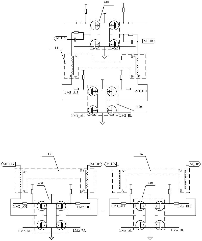 Stepping motor array control system and control method thereof