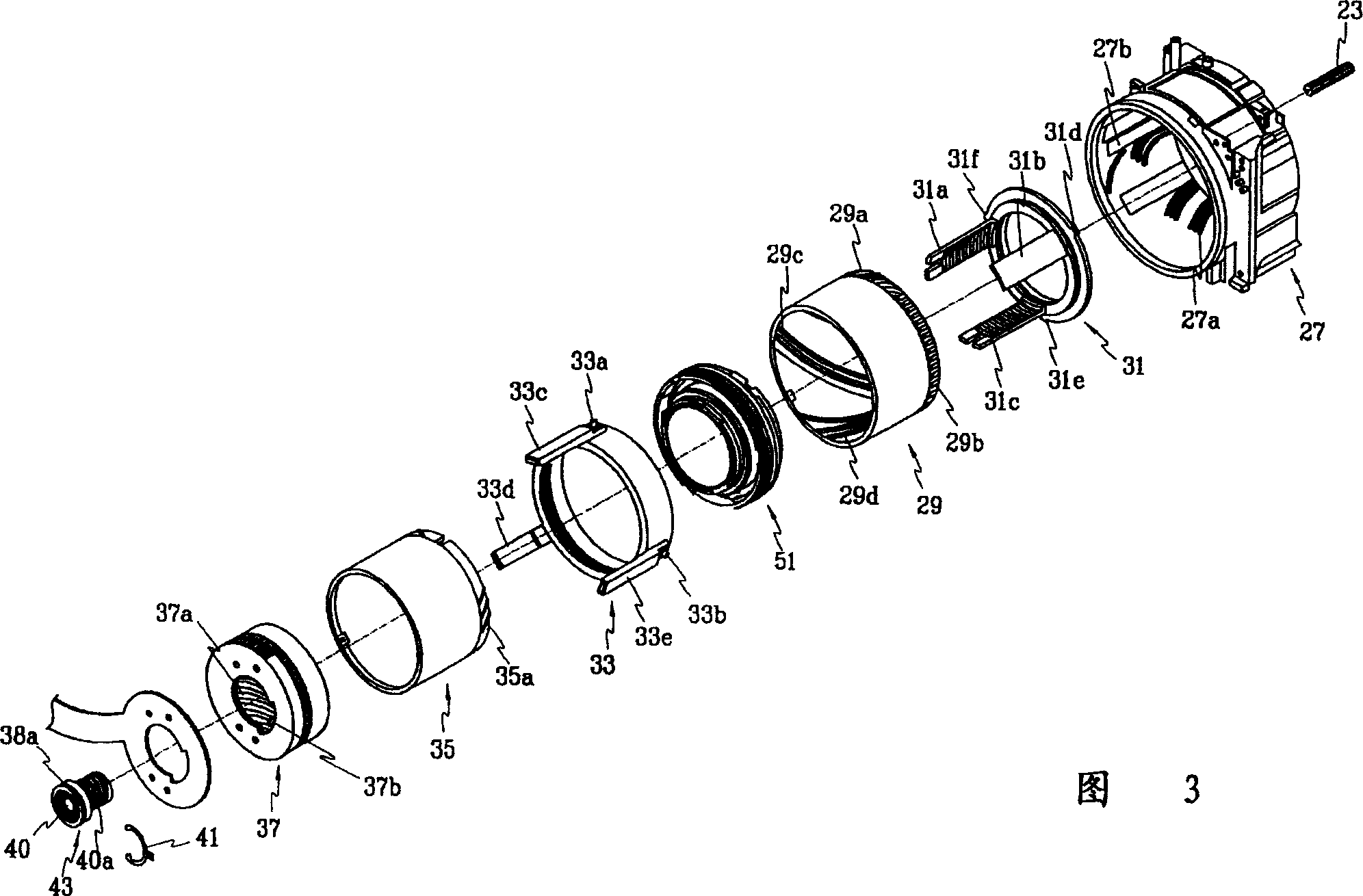 Zoom camera having lens barrel assembly adjustable focus and resolution power of lens