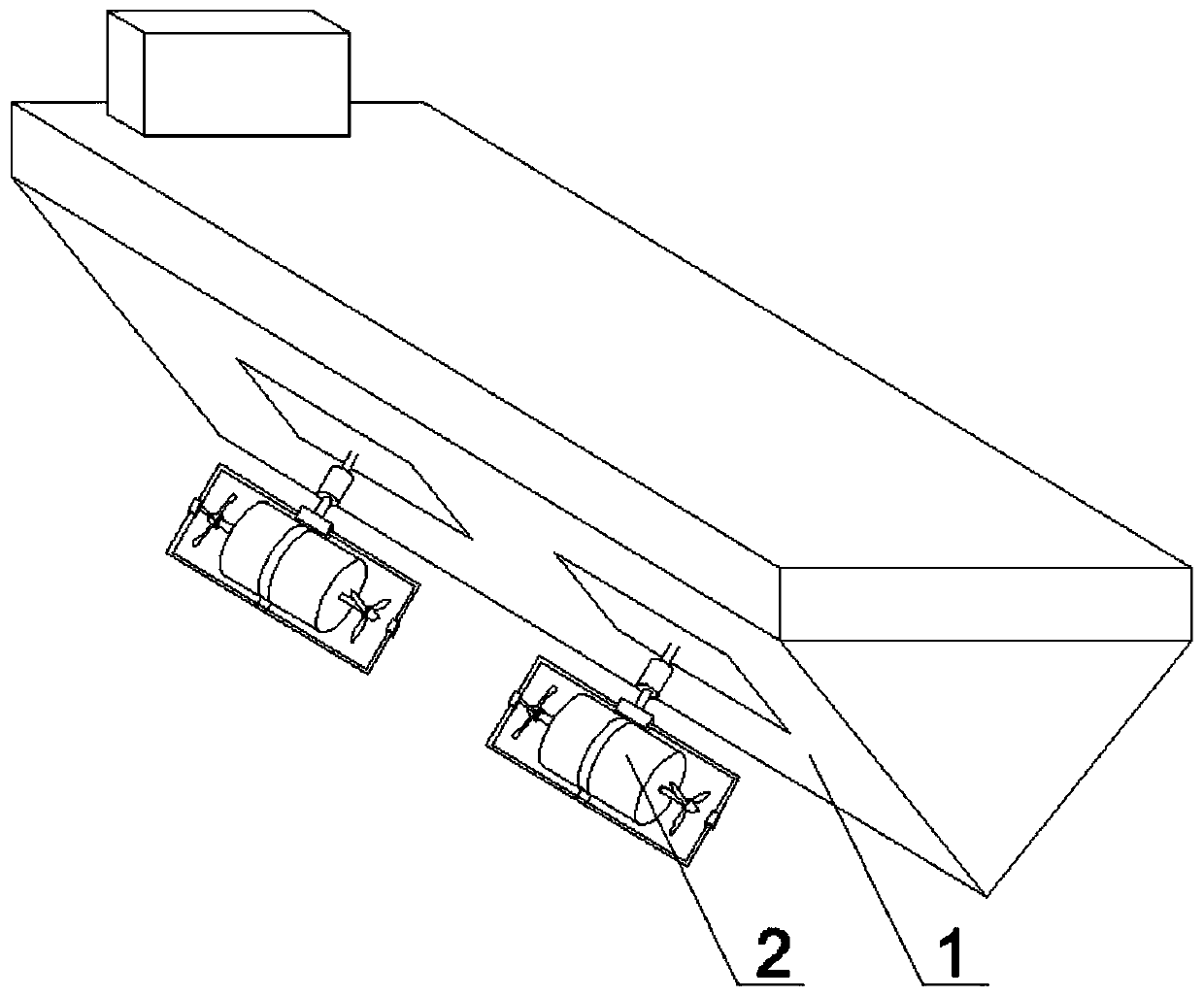 Power generation propulsion roll-weakening integrated device suitable for ships