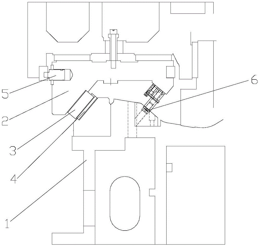 Reversed punching structure aiming at inclined plane shapes and punching process