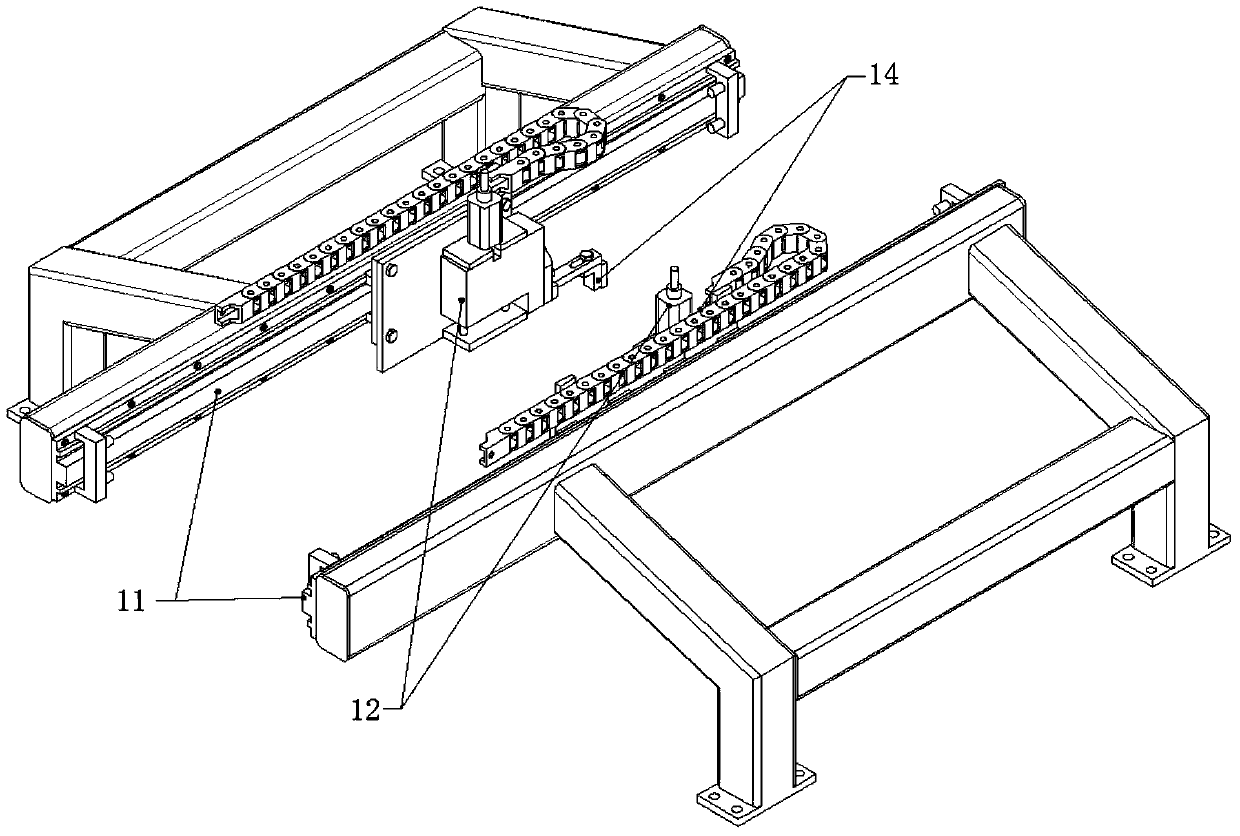 A digitally controlled brick pushing device and method for an edge grinder