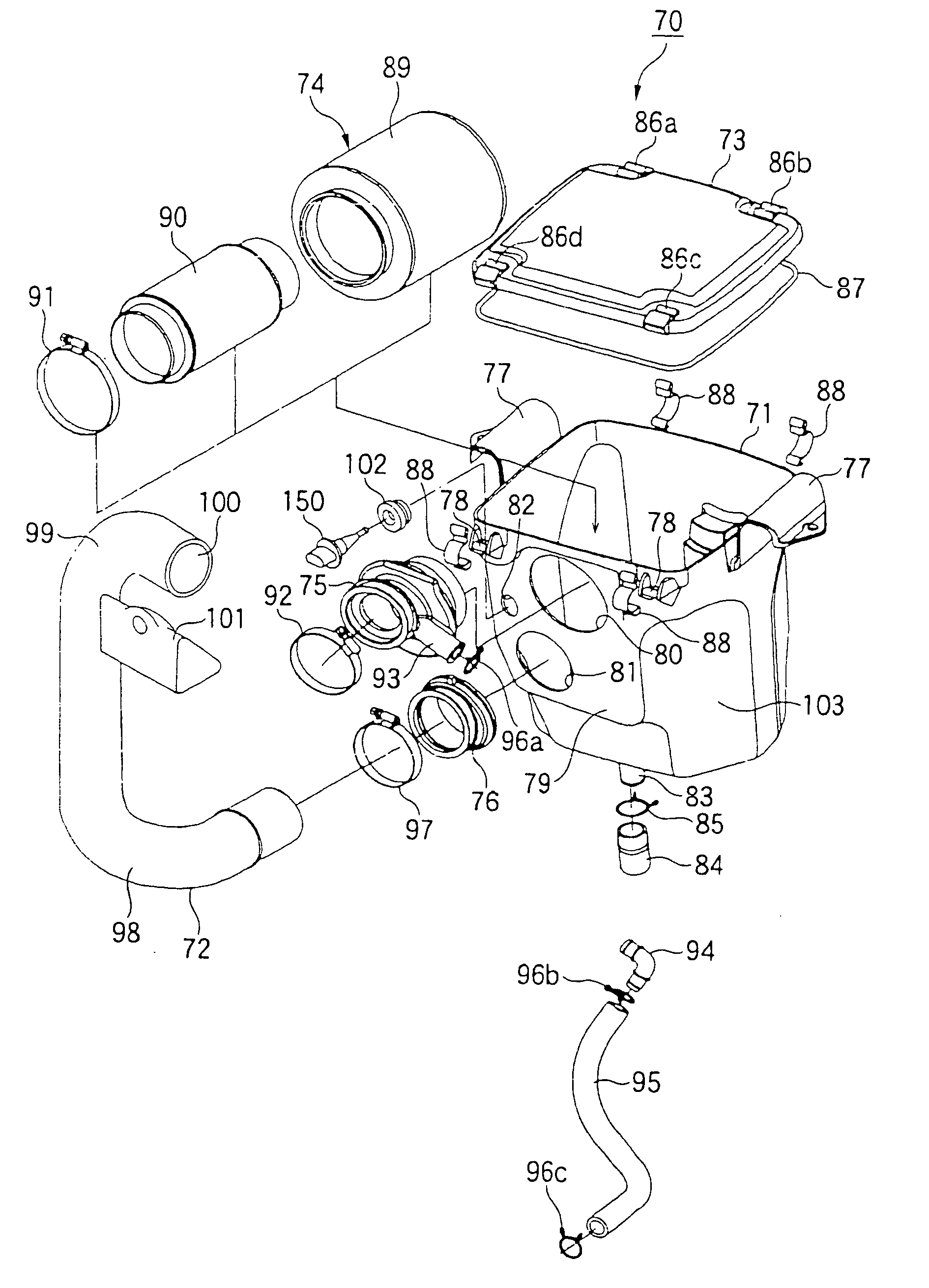 Air cleaner in all terrain vehicle