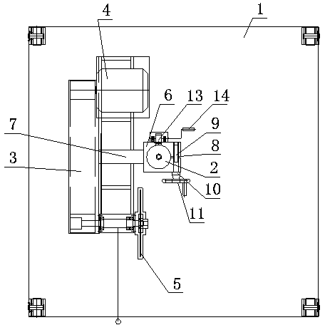 Suspension type grinding machine rotation adjusting device