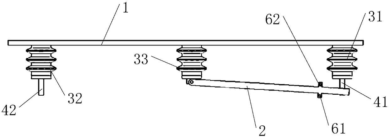 Isolation switch and electric pole assembly