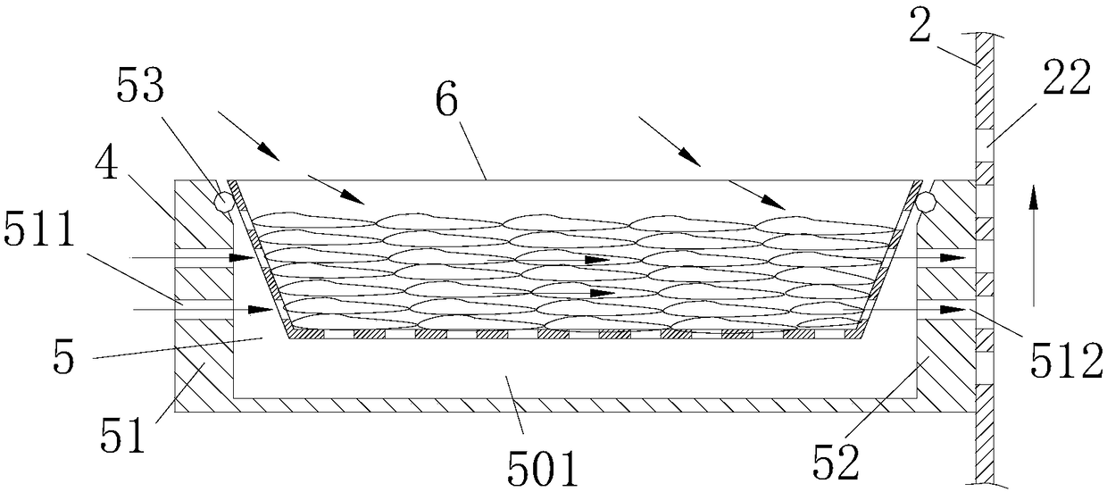 Washed agricultural product draining and blow-drying structure