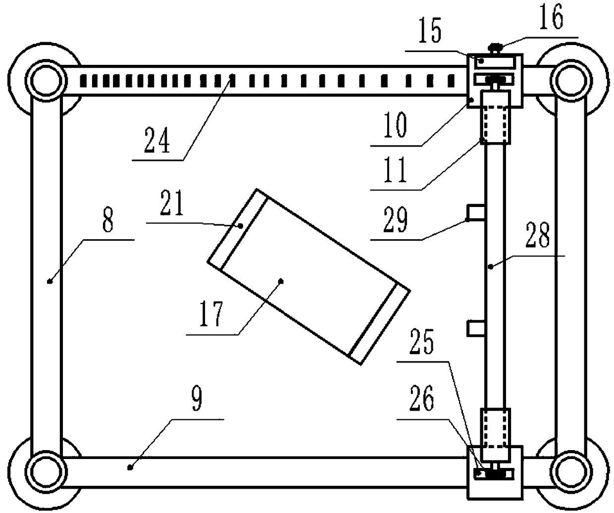 Electric mechanical bearing bush grinding device and bearing bush grinding method