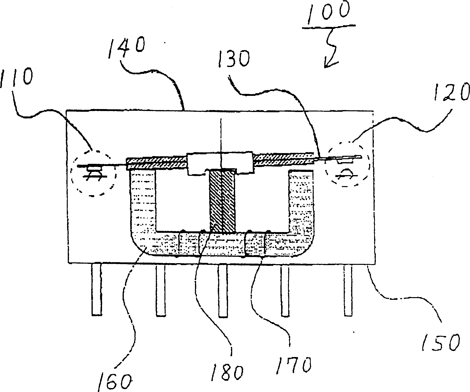 Improved electric contact structure, and relay and switch using same