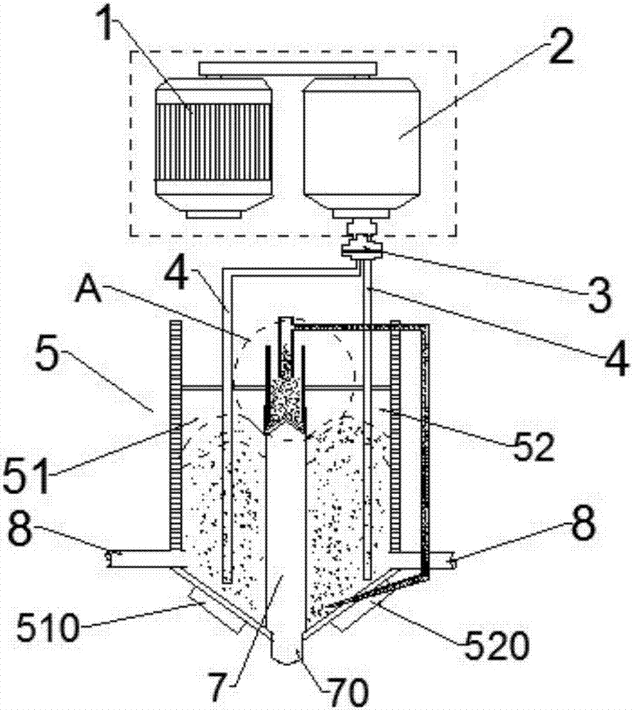 Cyclic sand washing device