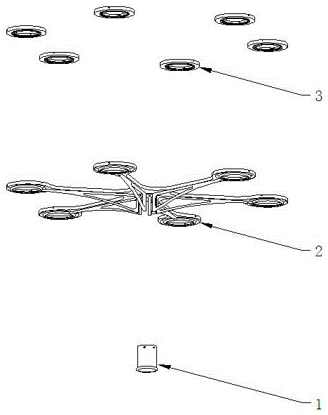 Divergent star current connection device