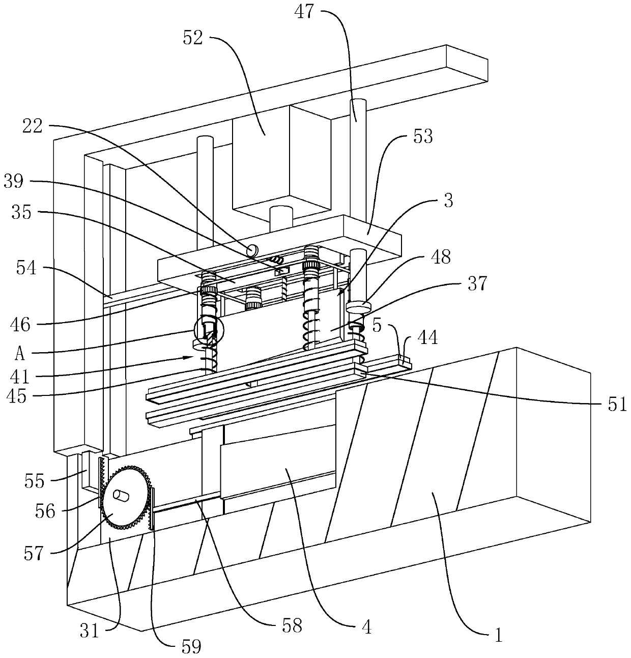 Weft yarn cutting device of warp knitting machine