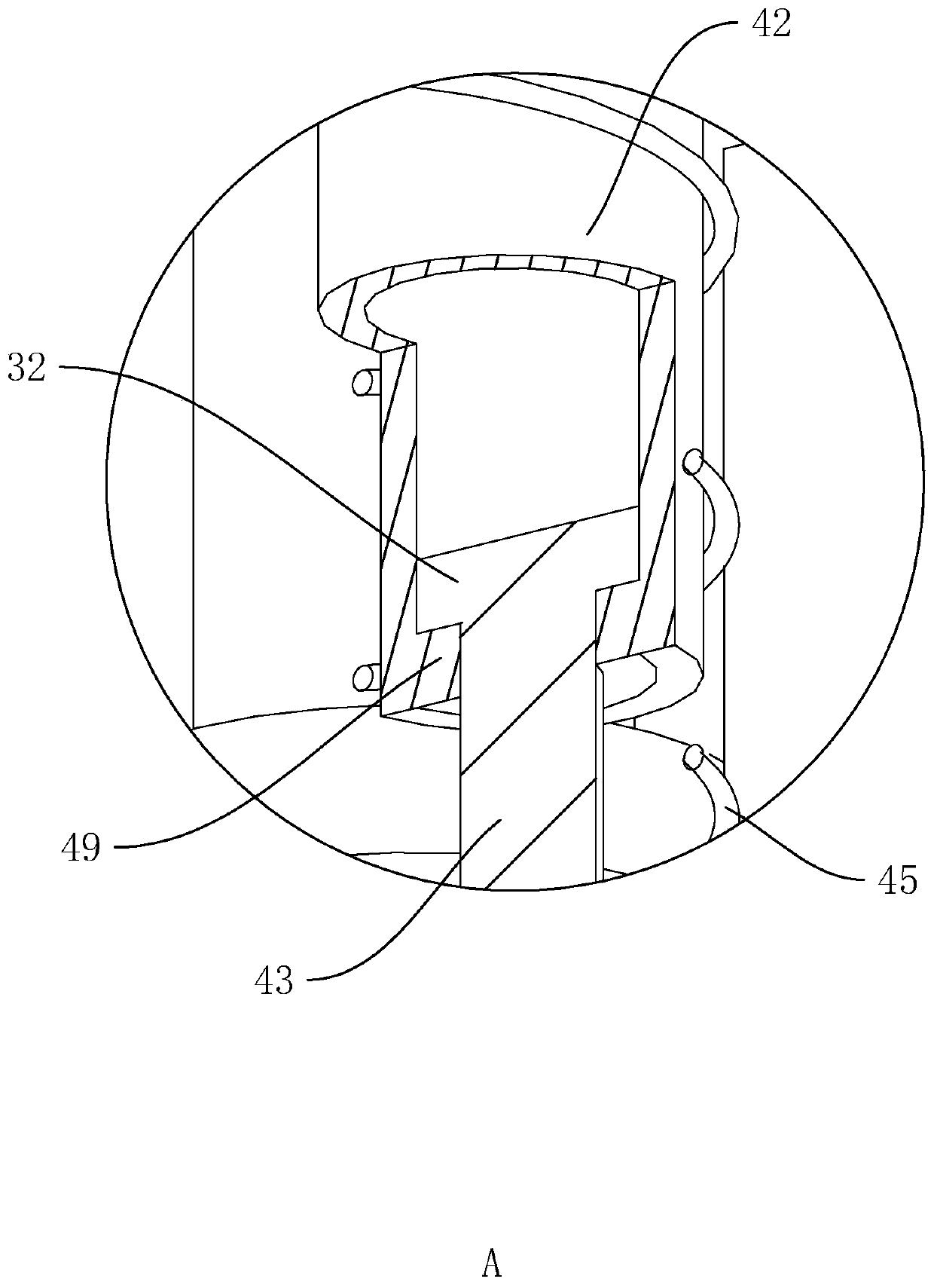 Weft yarn cutting device of warp knitting machine