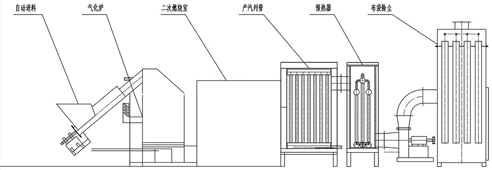 Novel biomass gasification steam generator