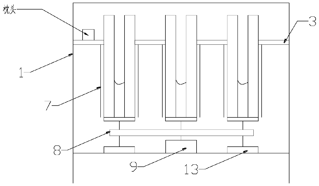 Nursing bed with turning-over function