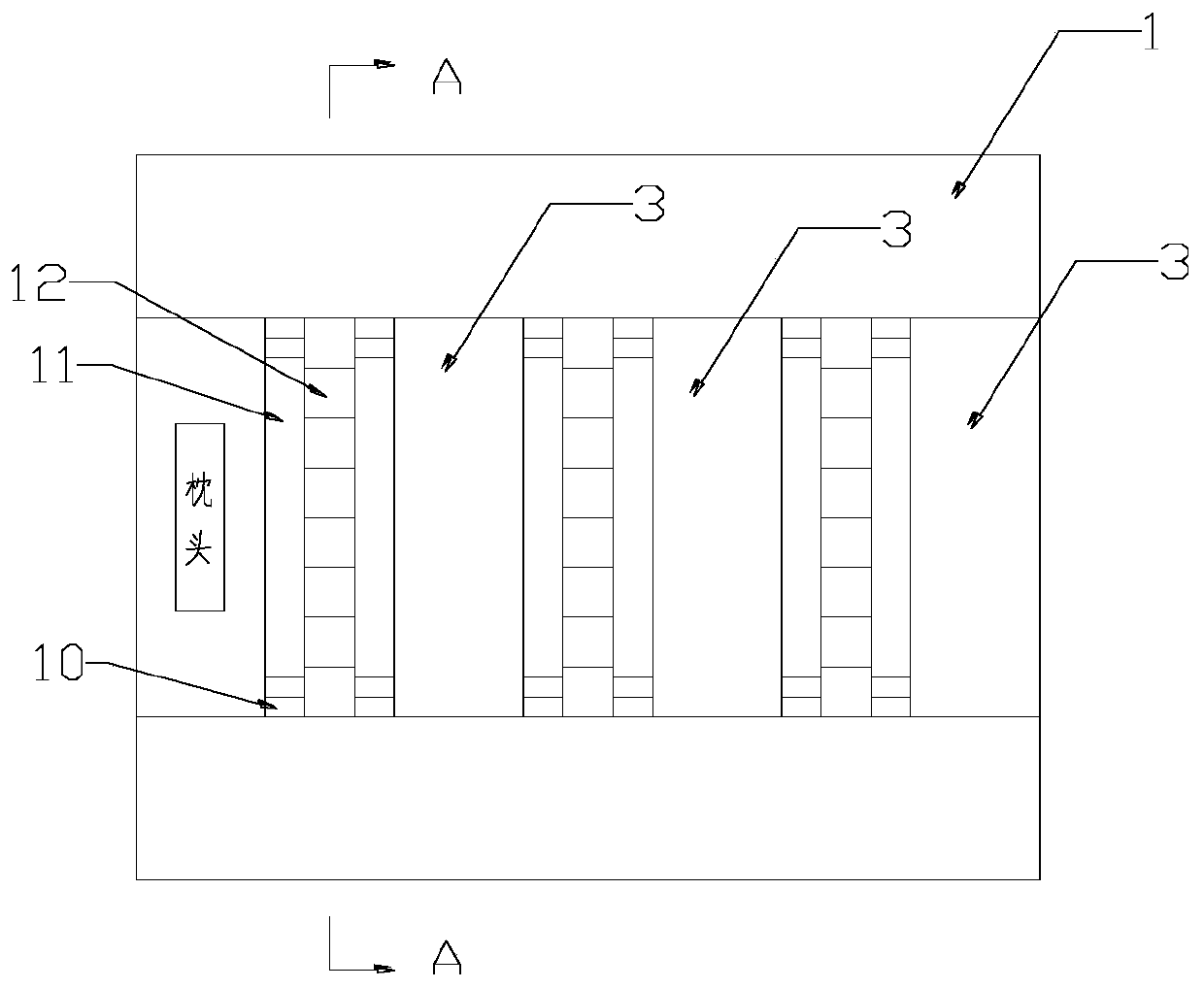 Nursing bed with turning-over function