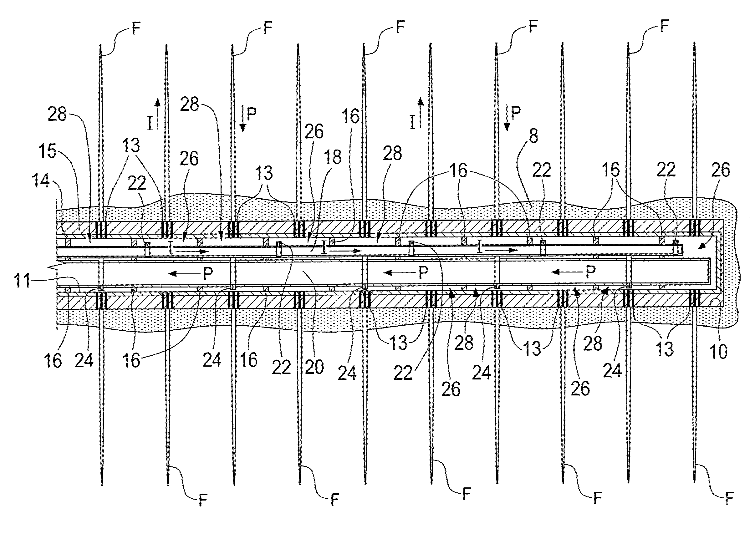 Well injection and production method and system