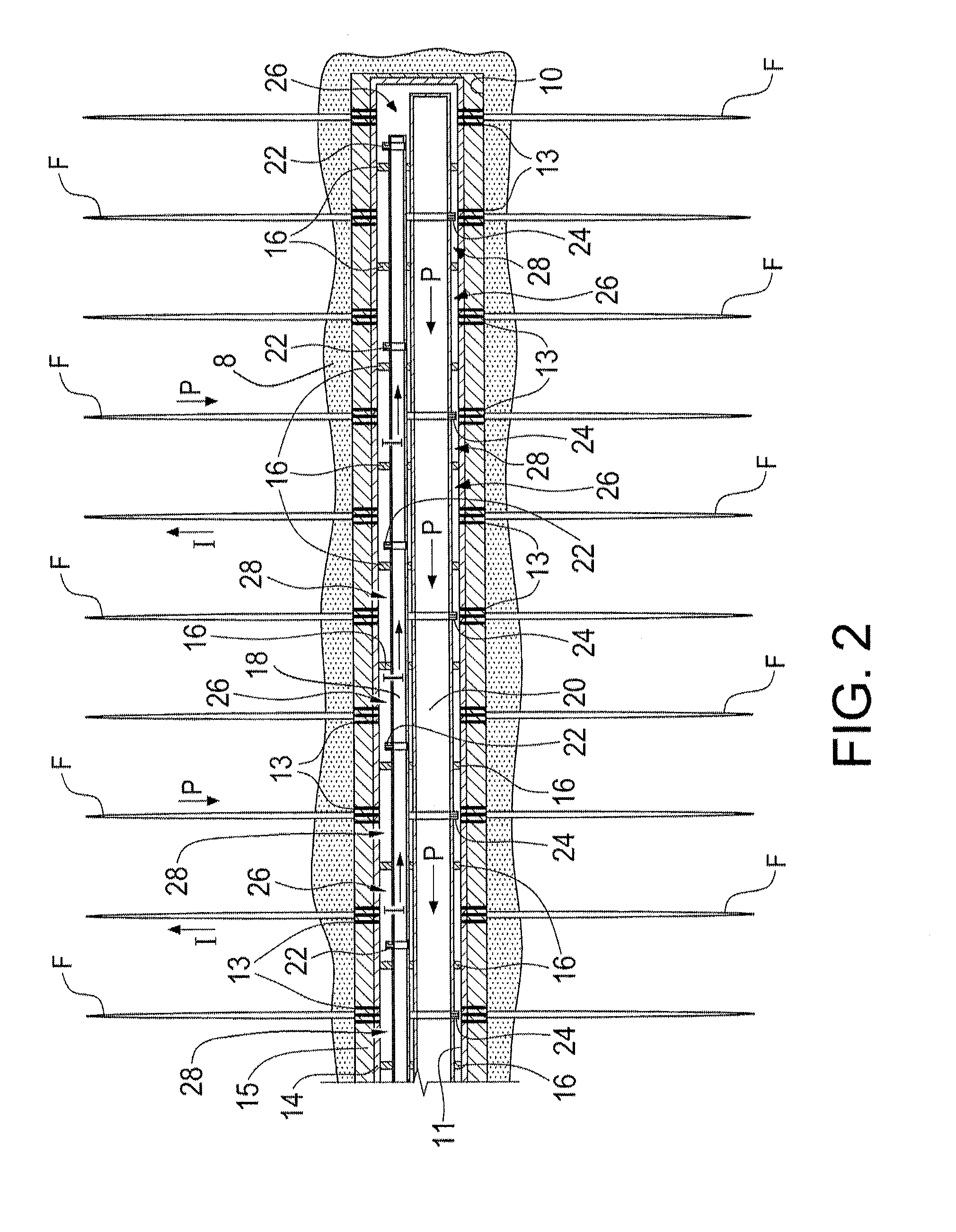 Well injection and production method and system