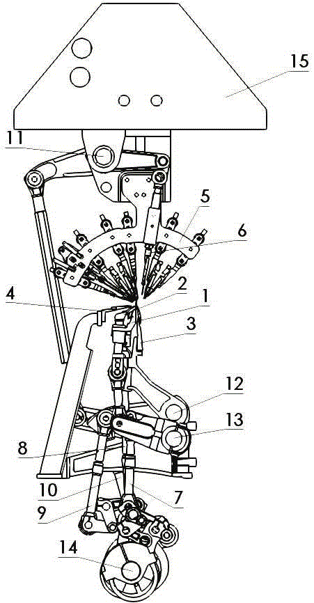 Warp knitting machine with single needle bed