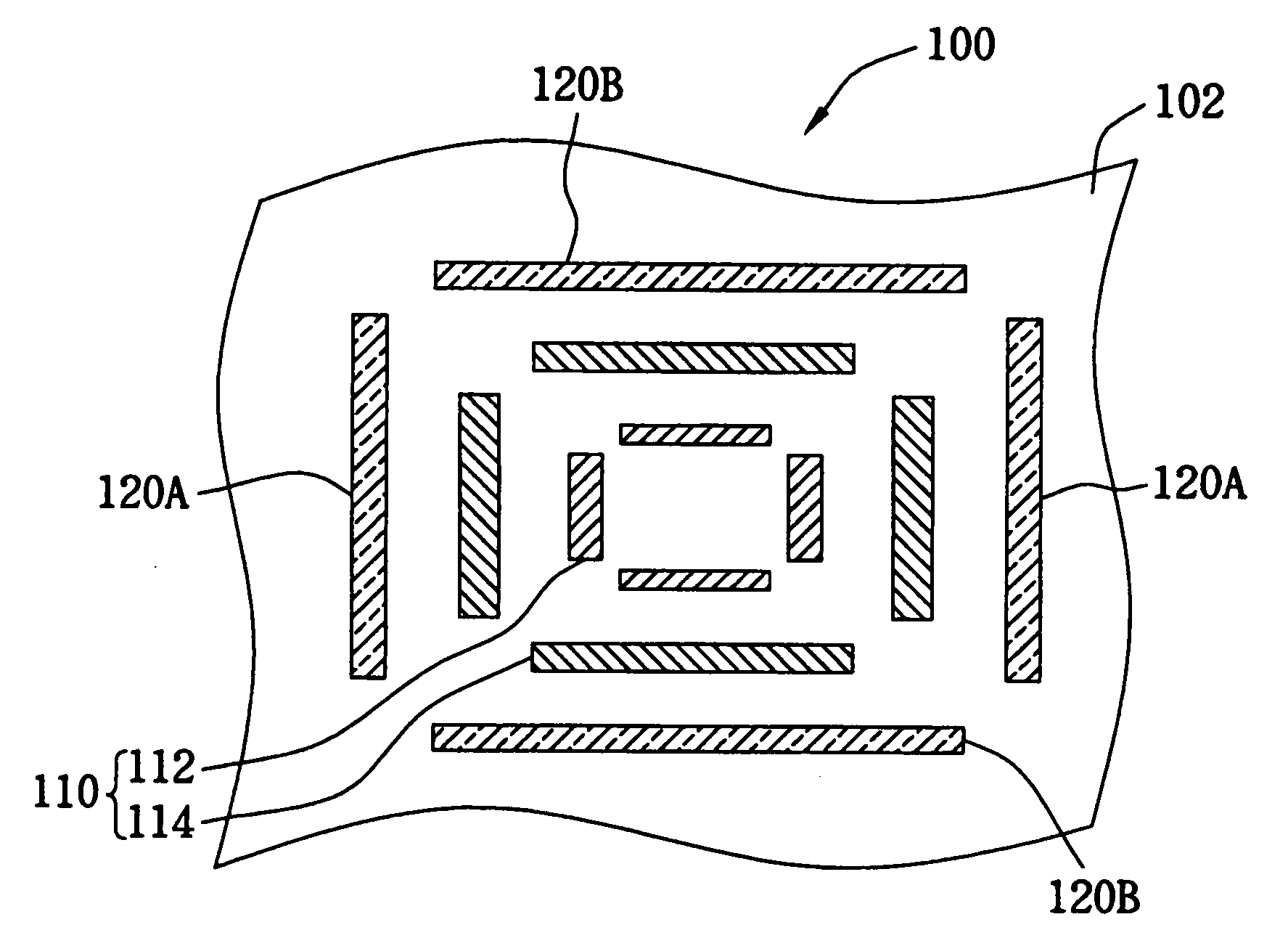 Overlay mark for aligning different layers on a semiconductor wafer