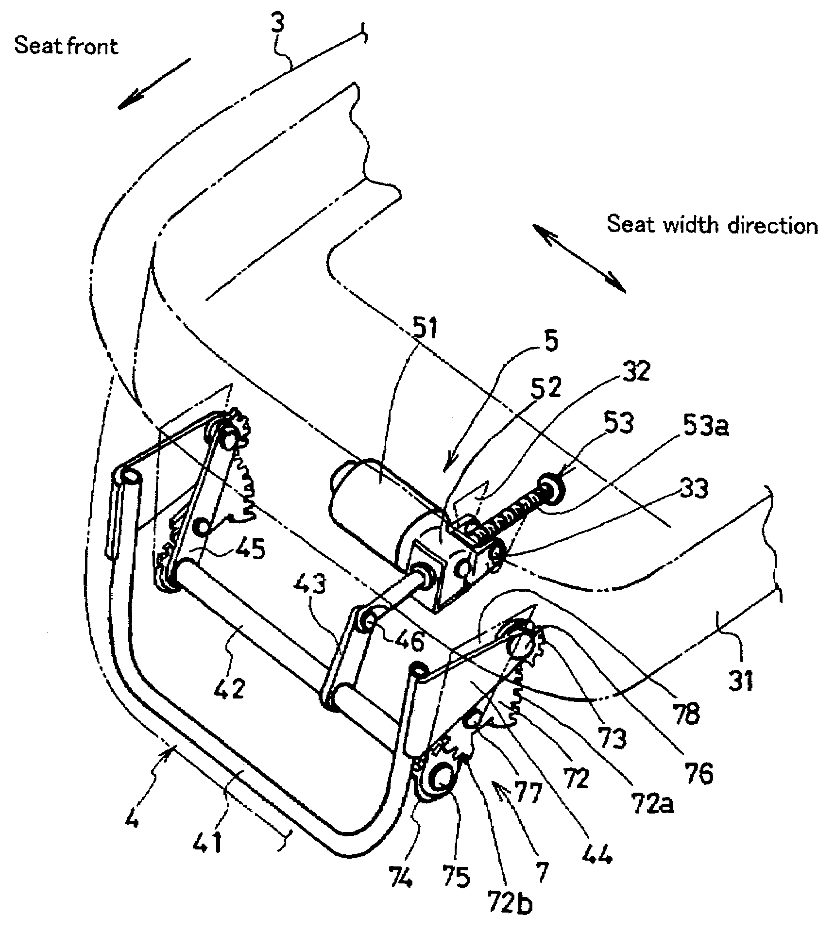 Seat apparatus for vehicle