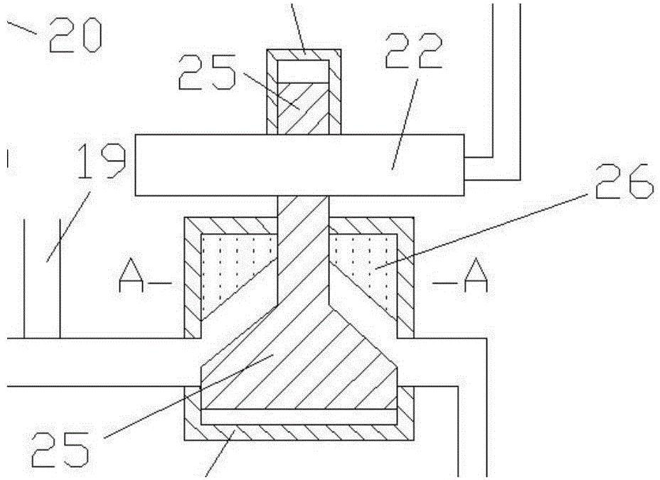 Internal transportation machinery flow division device