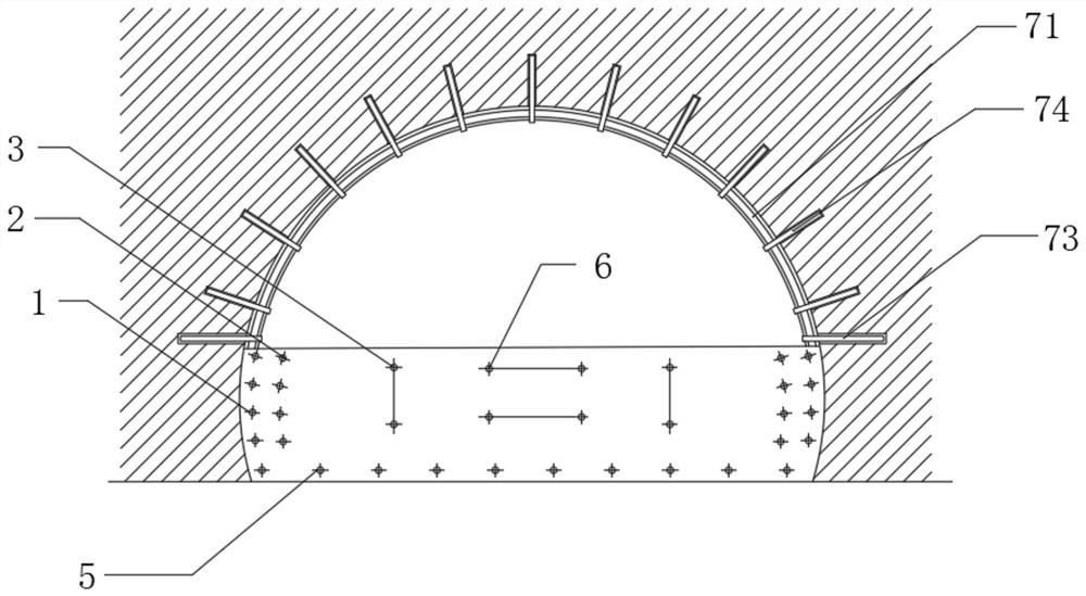 Rapid construction smooth blasting method for half-section micro-step