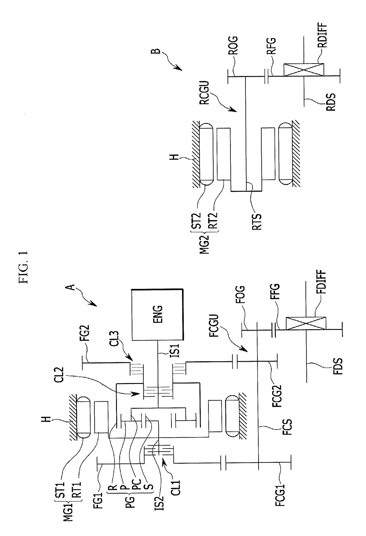 Four wheel drive power transmission system of hybrid electric vehicle