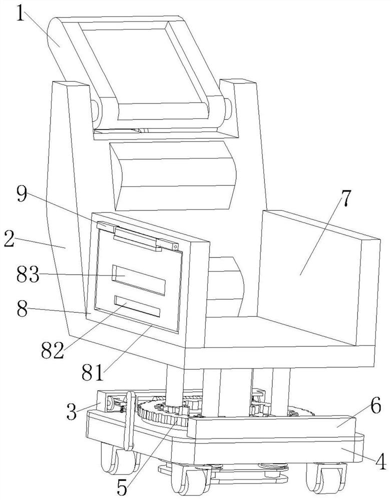 Adjustable collection and examination chair for nasopharynx swab at backward head position